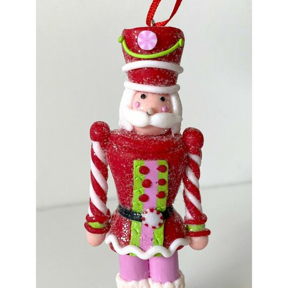 Nutcracker Soldier Christmas Ornament Candy Peppermint Gingerbread Cookie 6.5 in - Picture 2 of 4